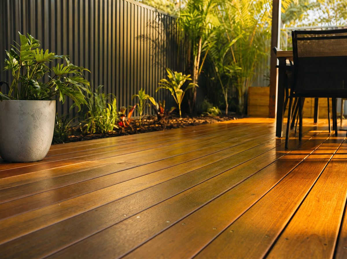 Timber deck and fence after cleaning